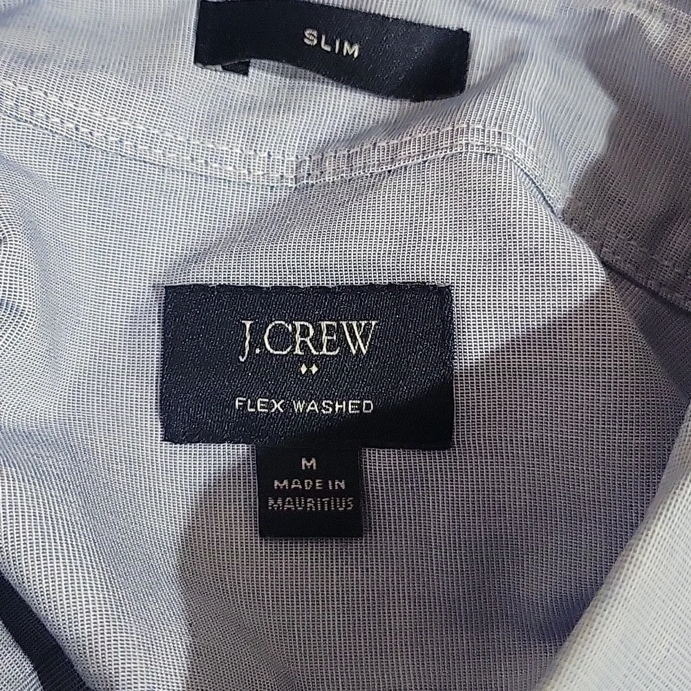 J. Crew Light Blue Flex Washed Slim Casual Button Down Shirt, Size M
